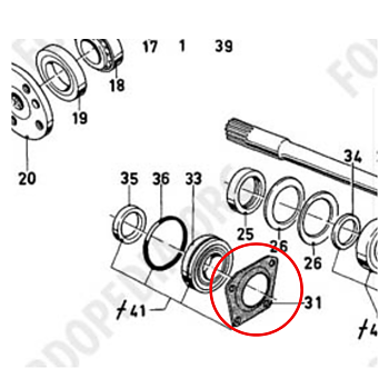 Retainer plate for wheel bearing rear Ford Taunus P7 (REPRO)