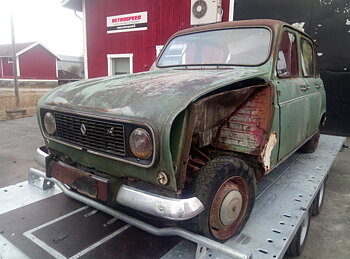 Renault 4 - Reservdelsbil (säljes i delar)
