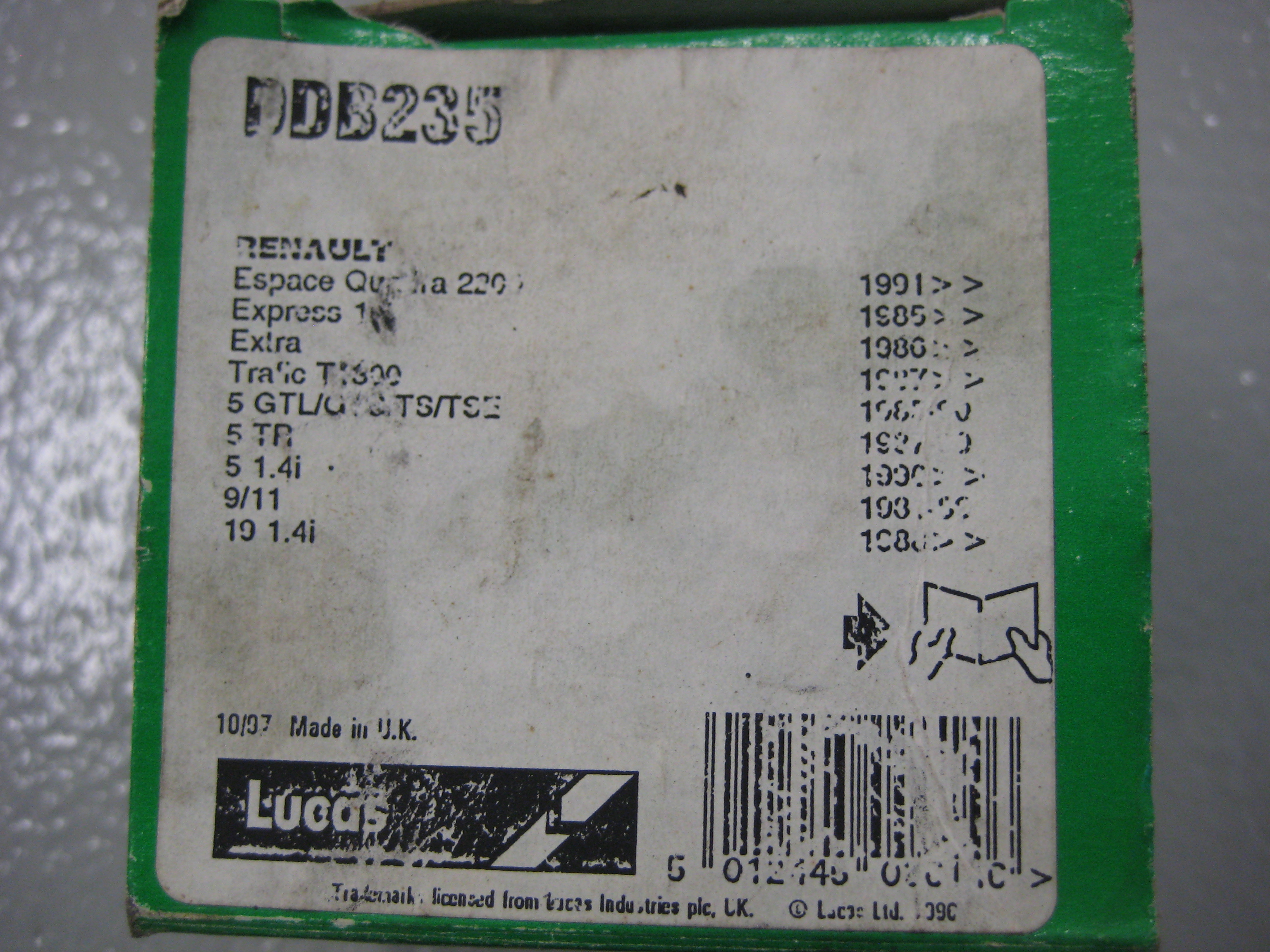 Virranjakajan Kansi LUCAS DDB235 Renault (NOS) - 3