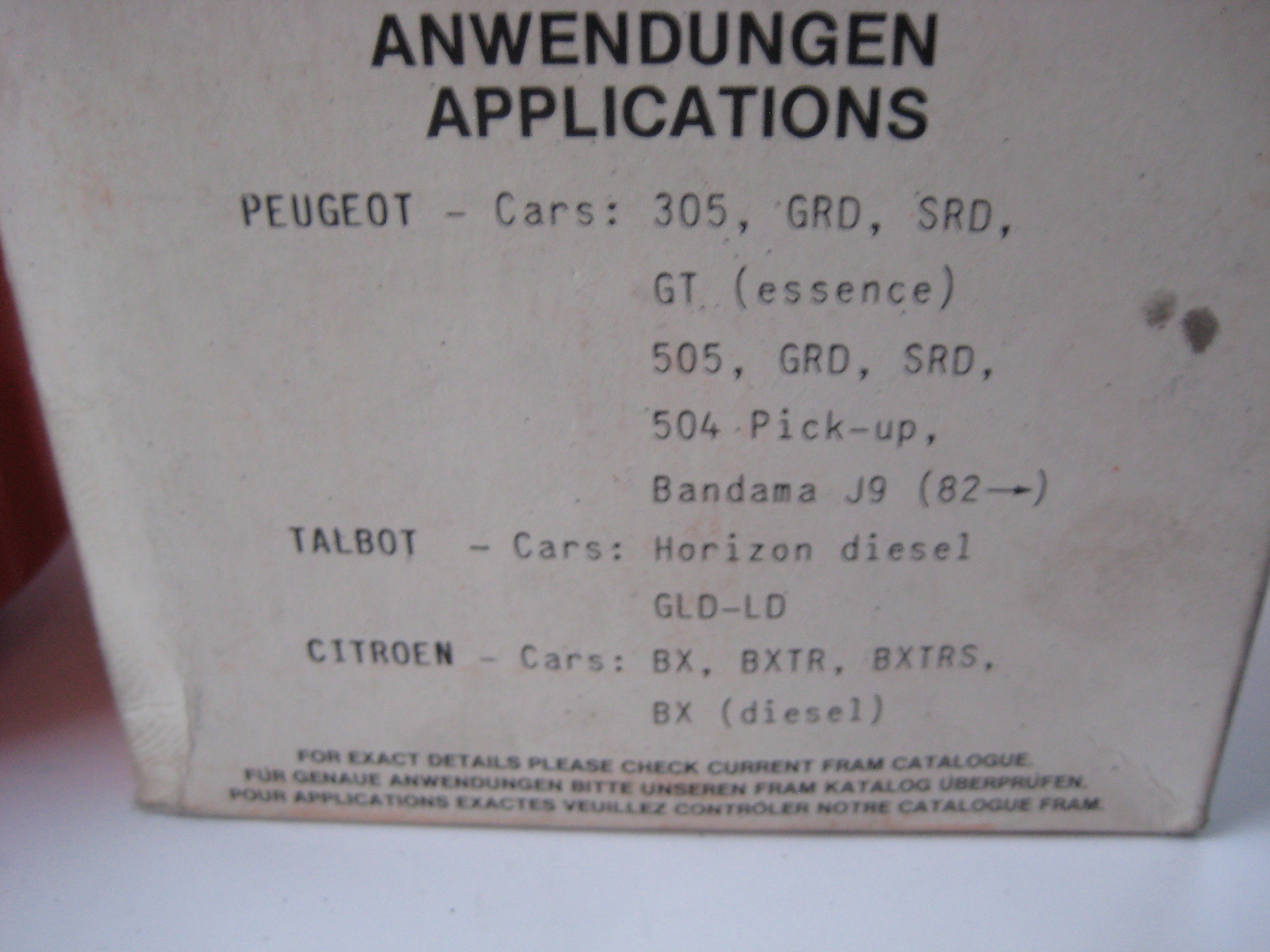 Fram PH4703 Oljefilter Citroen  Peugeot Talbot - 2