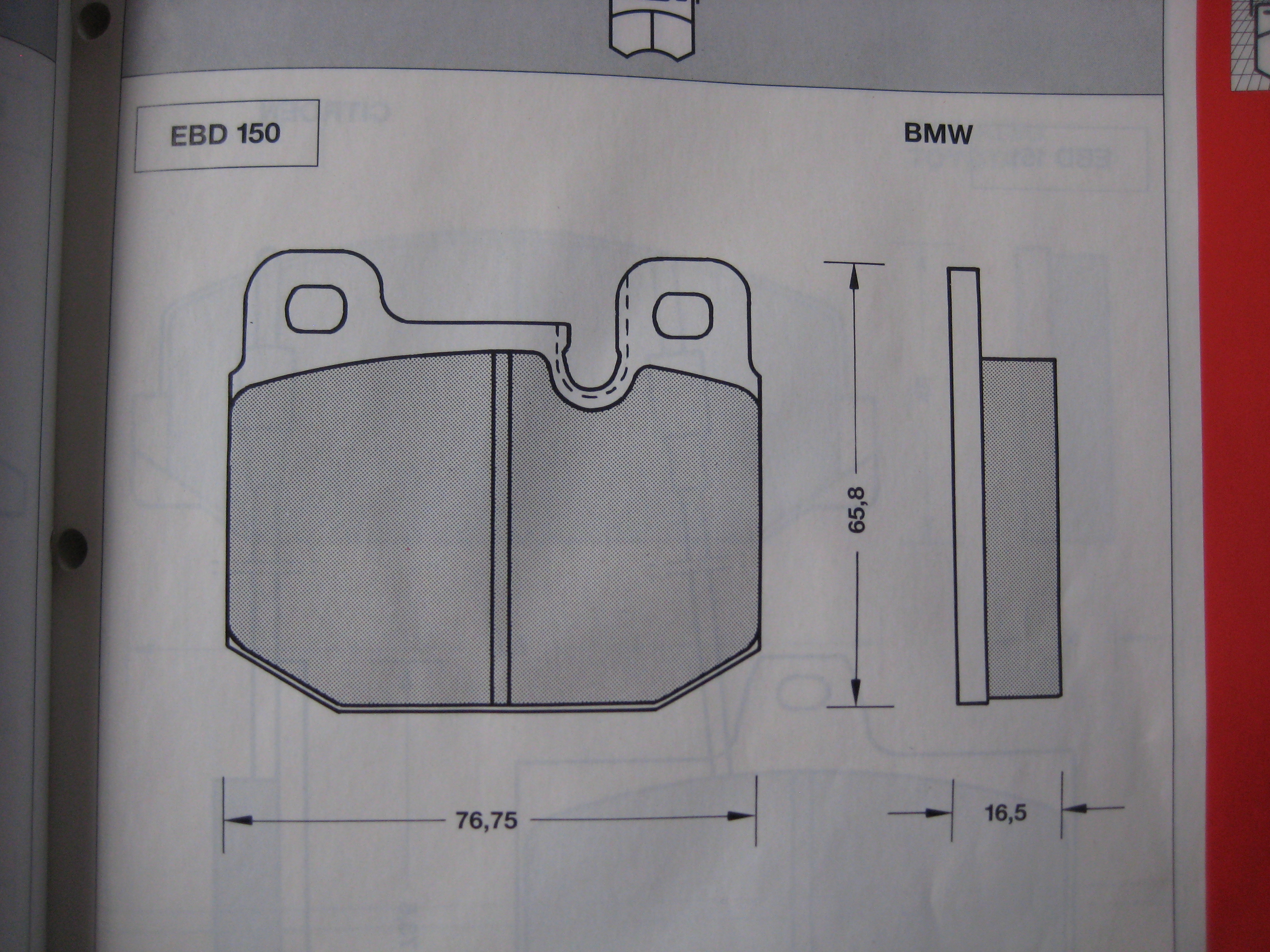 BMW E21 315 frontbrakepads