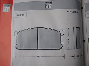 Mitsubishi Colt Turbo Lancer jarrupalat eteen