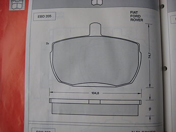 Ford Transit  Fiat Daisy  Range Rover frambromsklossar