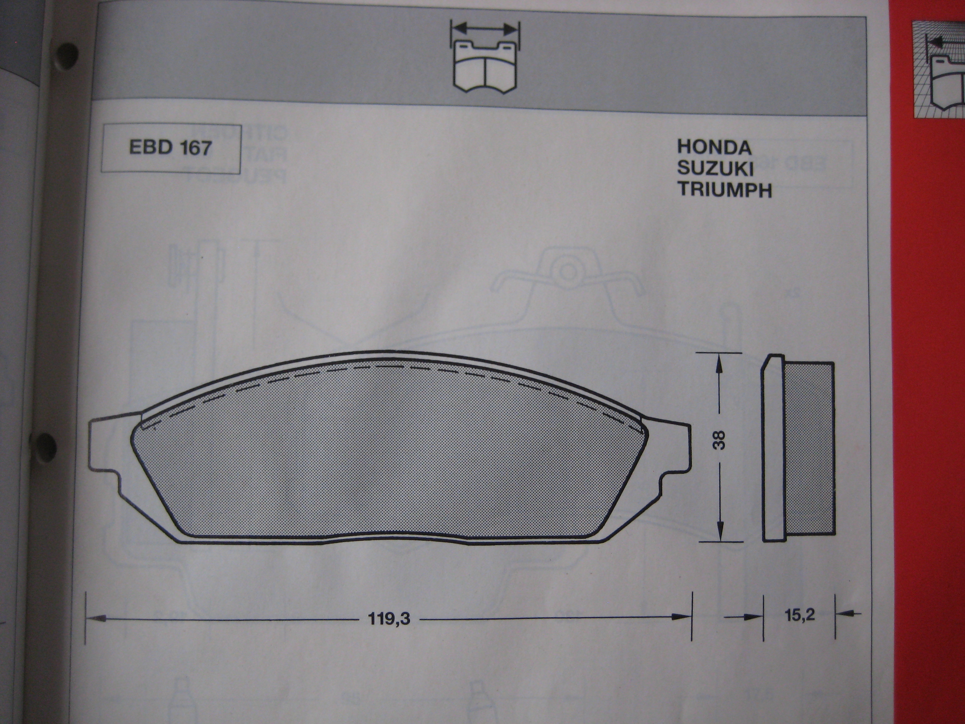 Honda Civic  Suzuki Alto Triumph  frontbrakepads