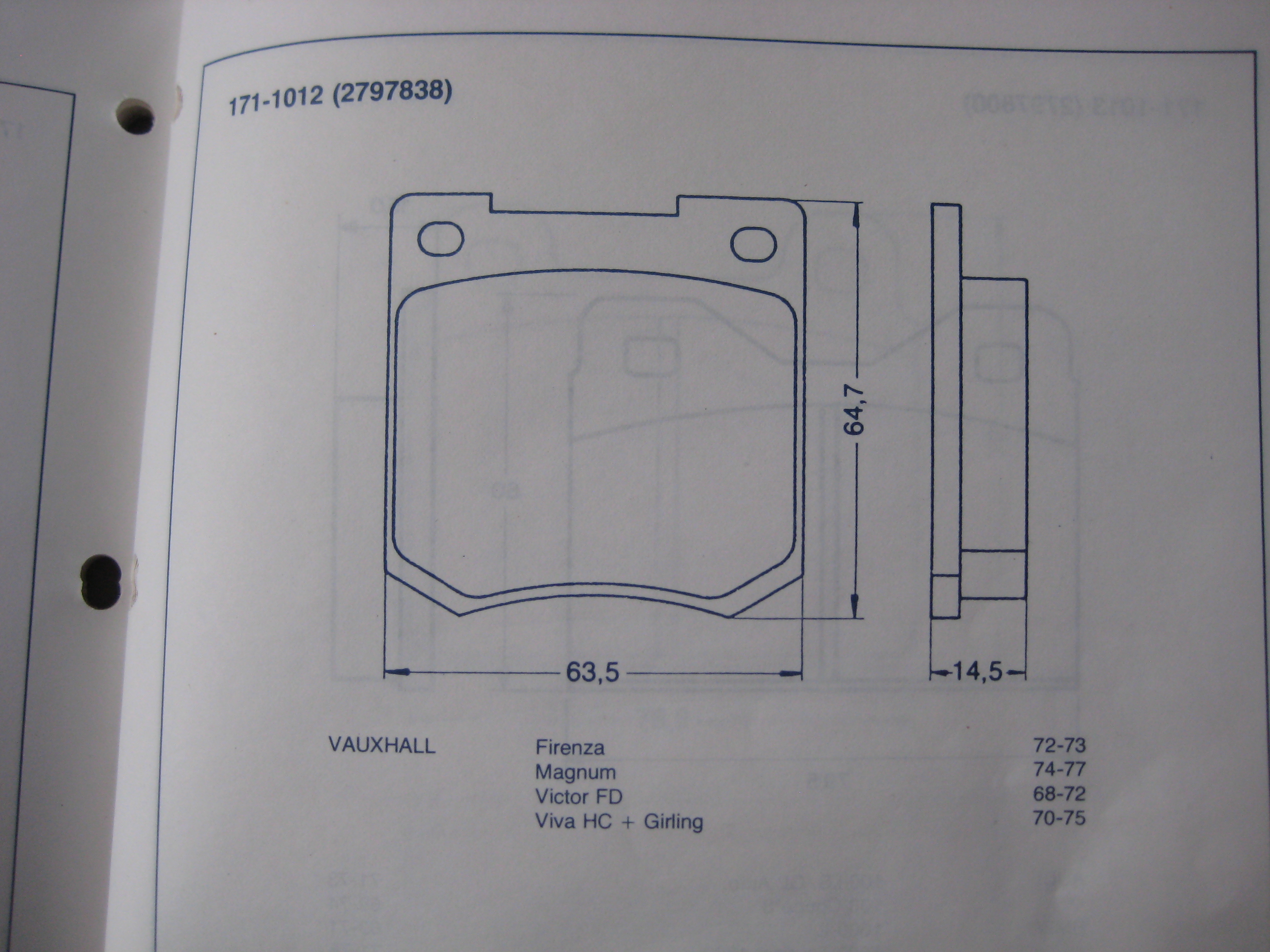 Vauxhall frontbrakepads