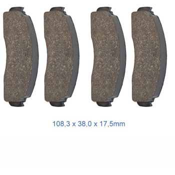 Brake pads front kit (4pcs) Fiesta Mk1 108,3 x 38,0 x 17,5