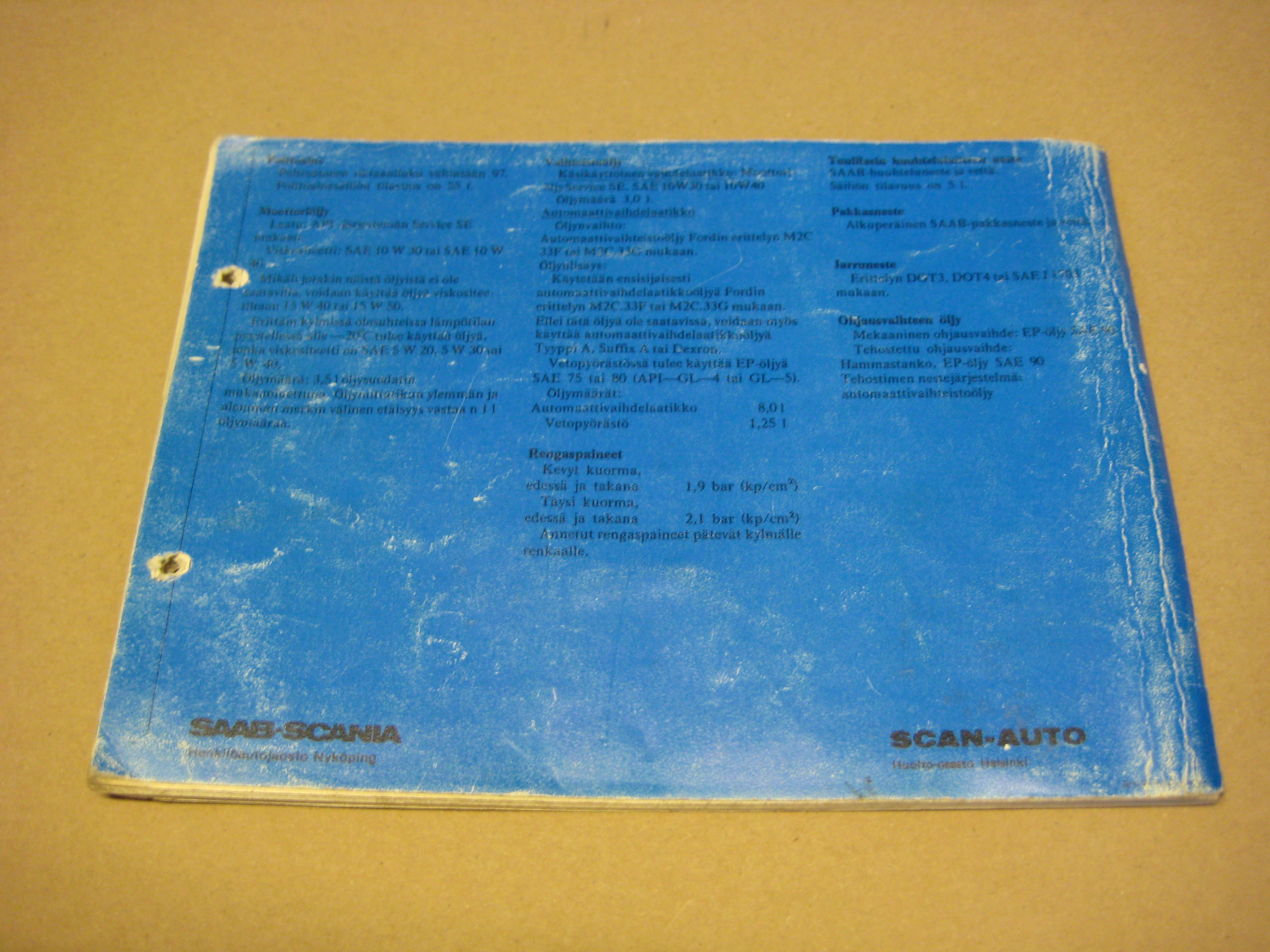 Owners Manual Saab 99 - 2