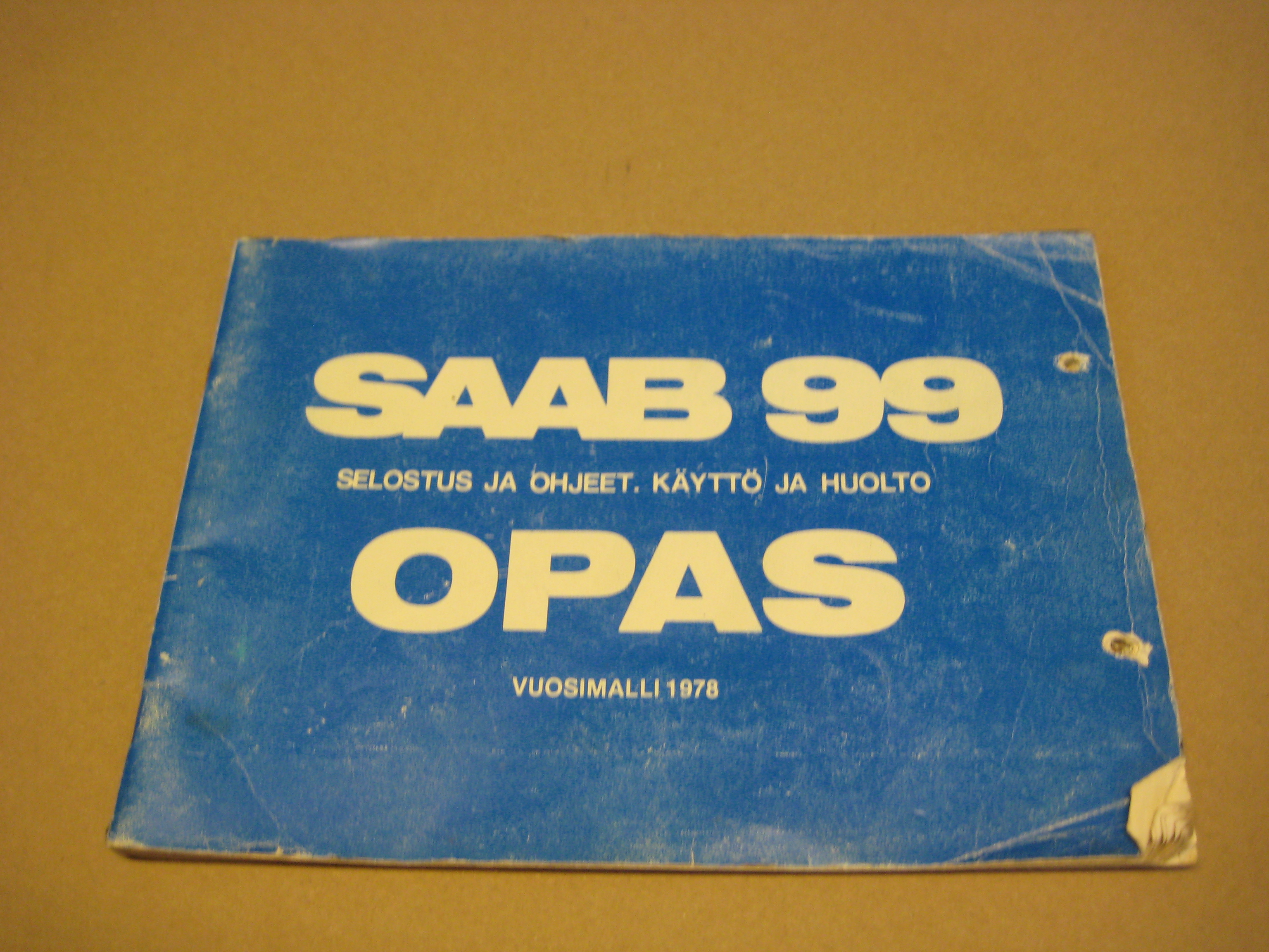 Owners Manual Saab 99