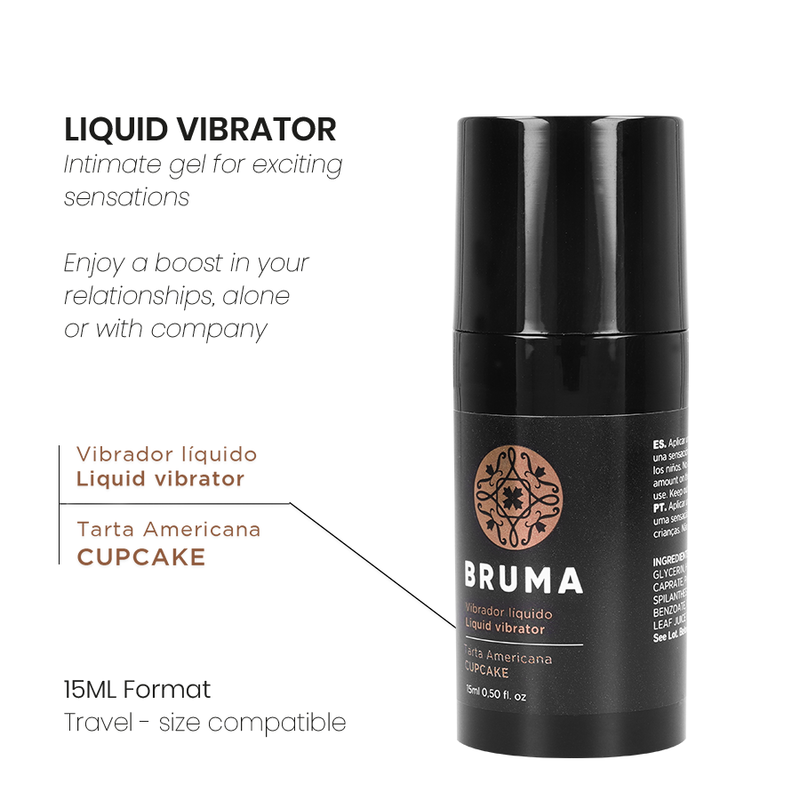 Bruma Liquid Vibrator Ultra Sliding Cupcake 15 Ml - 3