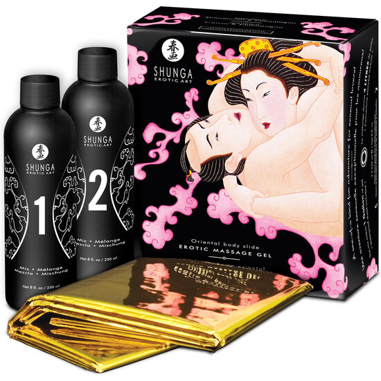 Shunga Kits Oriental Body To Body Erotic Massage Gel Strawberries And Cava