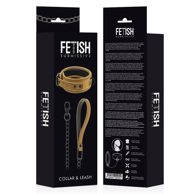 Fetish Submissive Origin Fetish Submissive Origen Neoprene Lined Necklace With Chain - 4