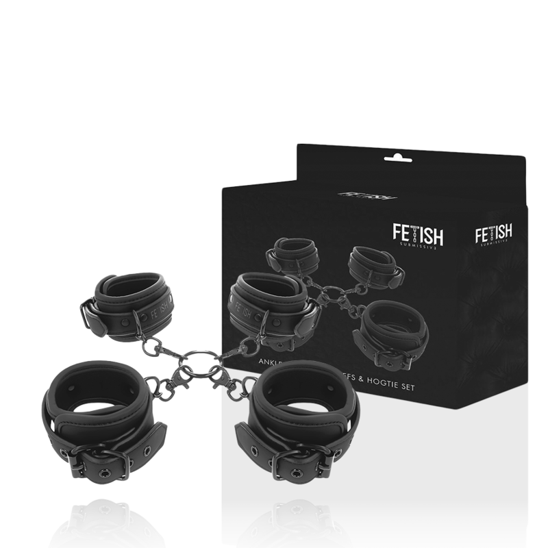 Fetish Submissive Bondage Of And Ankle Handcuffs With Noprene Lining Set - 2