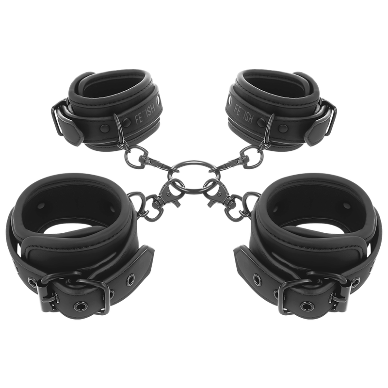 Fetish Submissive Bondage Of And Ankle Handcuffs With Noprene Lining Set
