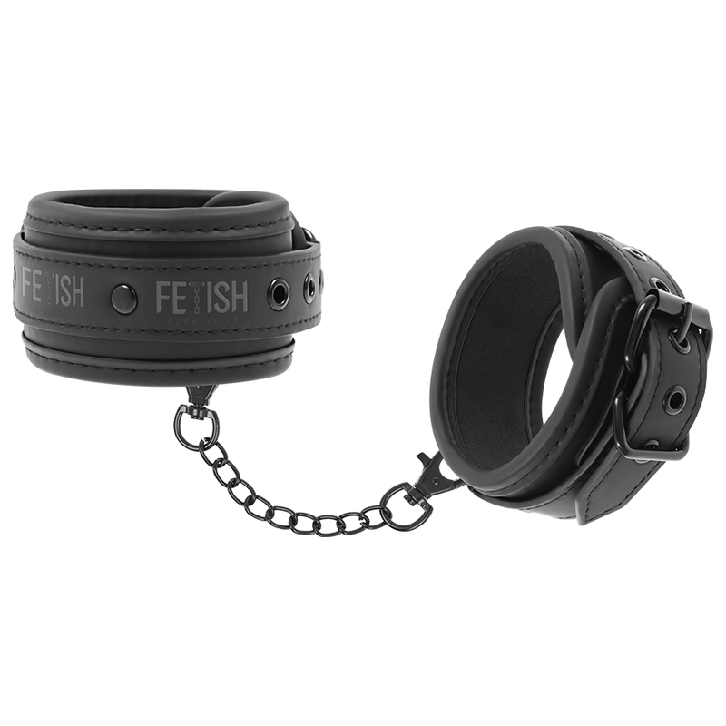 Fetish Submissive Bondage Vegan Leather Ankle Cuffs With Noprene Lining