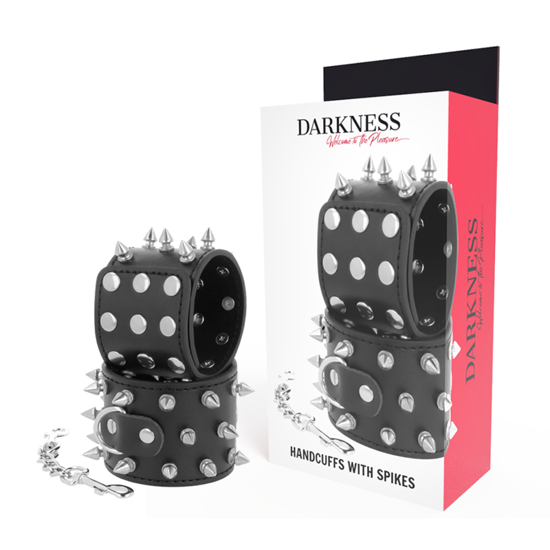 Darkness Bondage Skulls And Bones Spiked Handcuffs