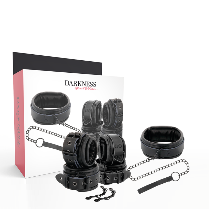 Darkness Leather Handcuffs And Collar