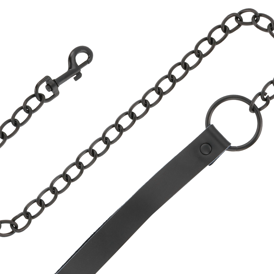 Darkness Leather Handcuffs And Collar - 5