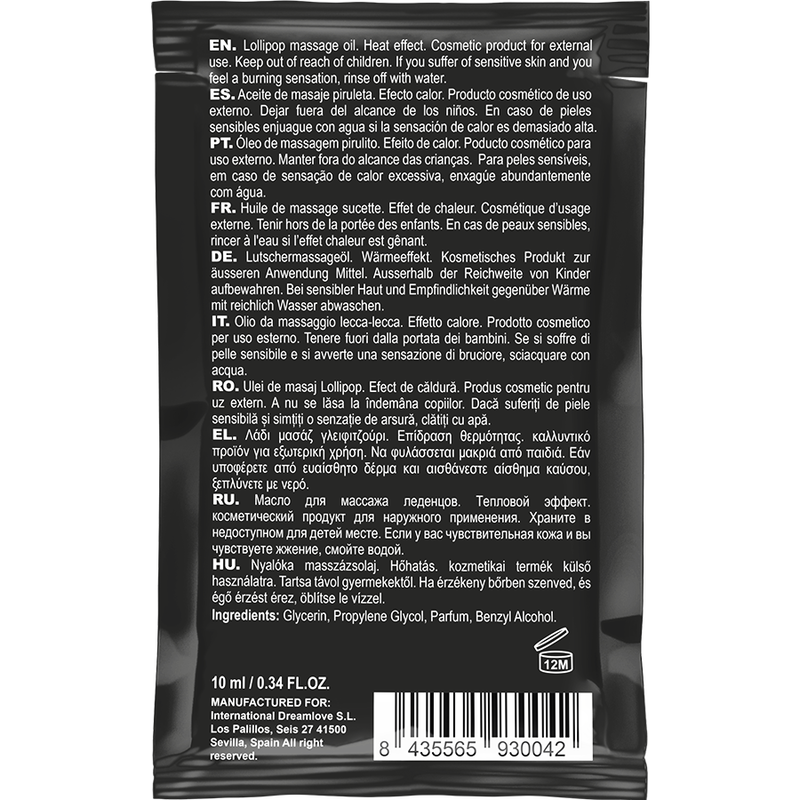 Coquette Cosmetics Coquette Chic Desire Pocket Lollipop Kissable Massage Oil Heating Sensation 10 Ml - 2