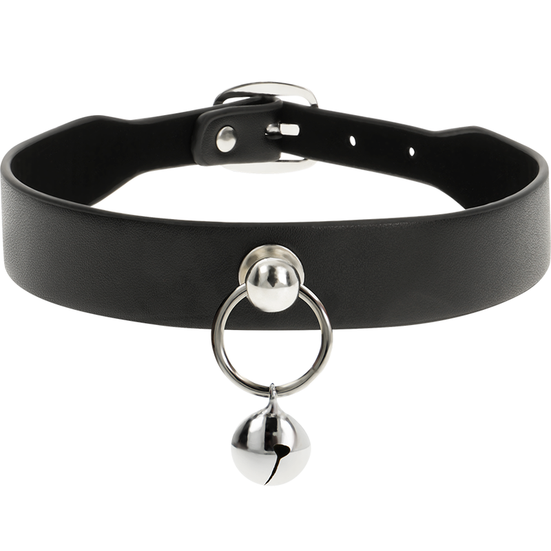 Coquette Chic Desire Vegan Leather Necklace Accessory Rattle Hoop - 3