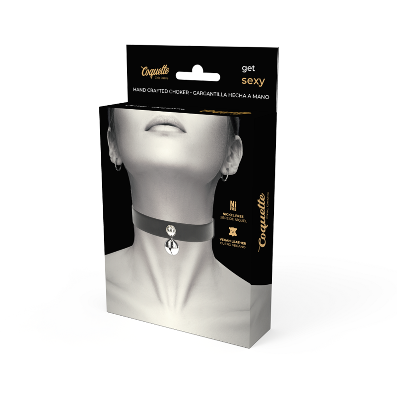 Coquette Chic Desire Vegan Leather Necklace Rattle Accessory - 5