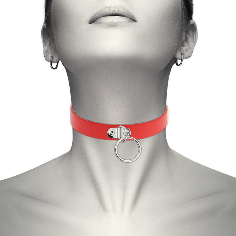 Coquette Chic Desire Vegan Leather Necklace Fetish Accessory - 2