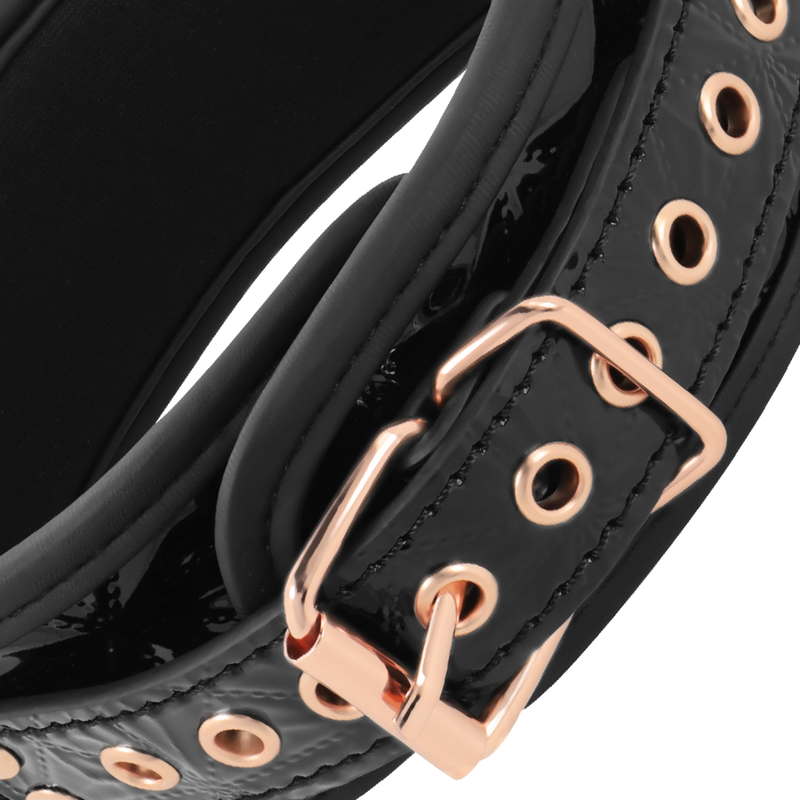 Begme Black Edition Premium Vegan Leather Collar With Neoprene Lining - 5