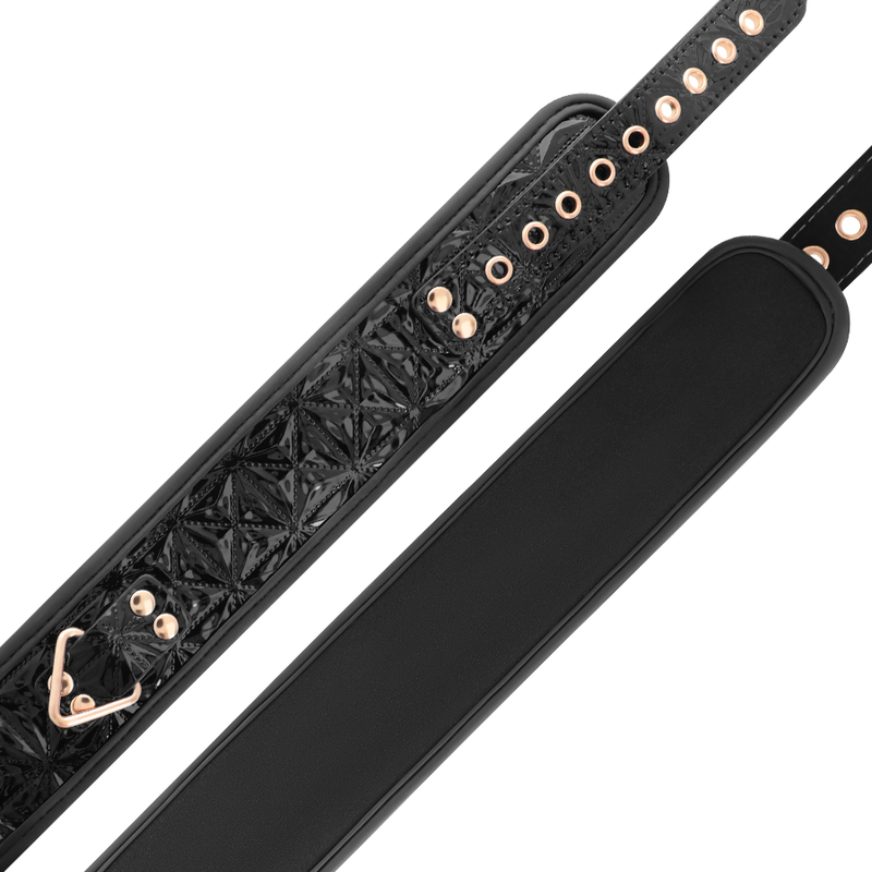 Begme Black Edition Premium Vegan Leather Collar With Neoprene Lining - 4
