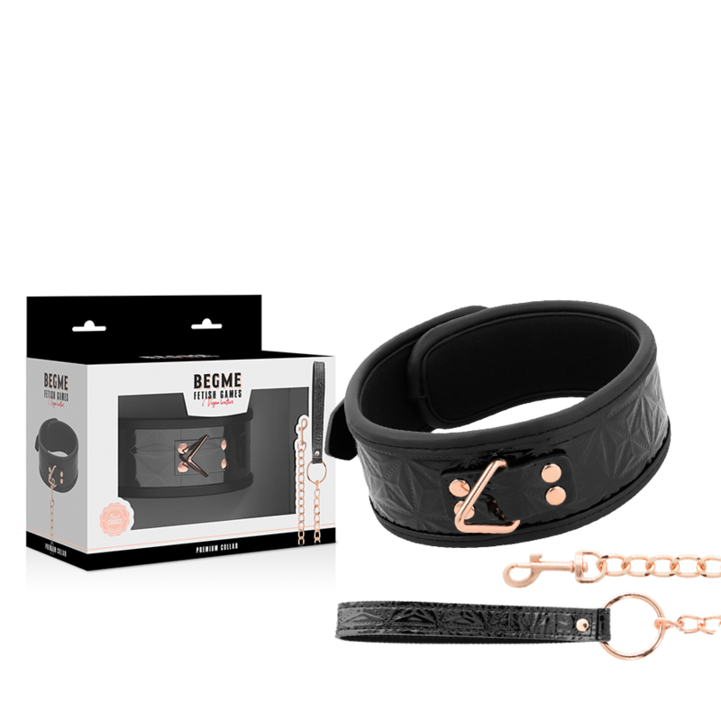 Begme Black Edition Premium Vegan Leather Collar With Neoprene Lining - 2