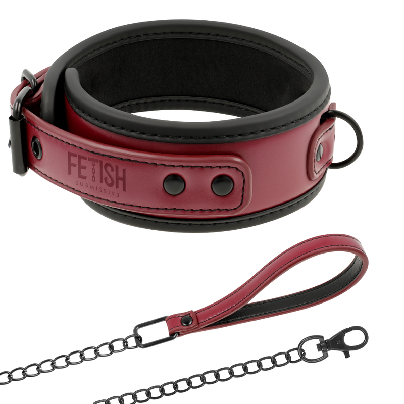 Fetish Submissive Dark Room Neoprene Lining Chain Necklace