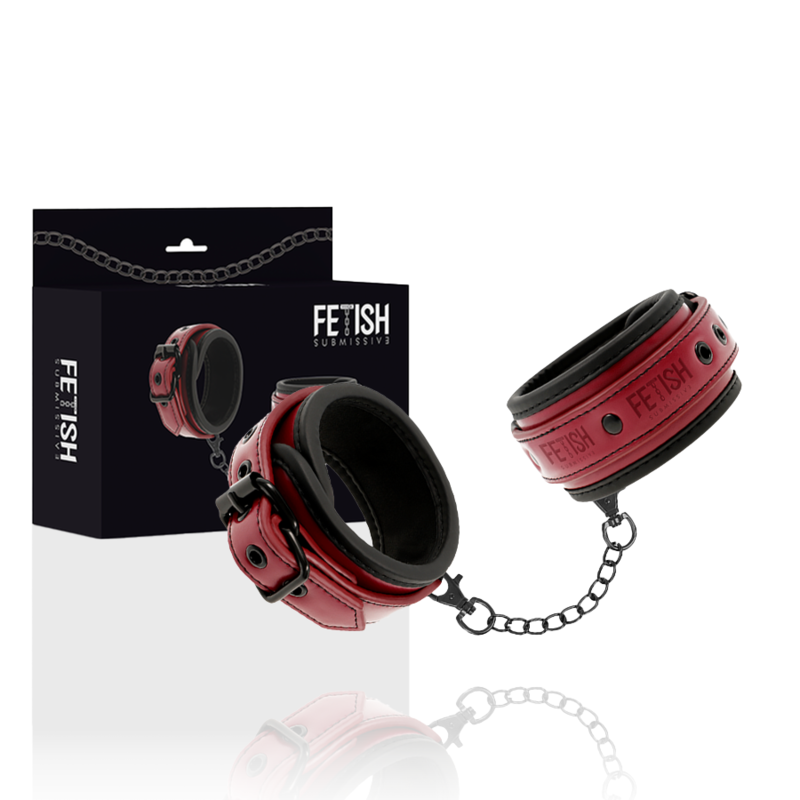 Fetish Submissive Dark Room Vegan Leather Handcuffs With Neoprene Lining - 2