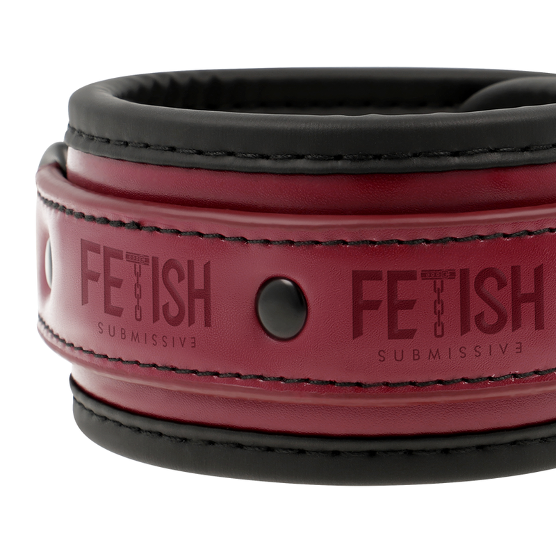 Fetish Submissive Dark Room Vegan Leather Handcuffs With Neoprene Lining - 3