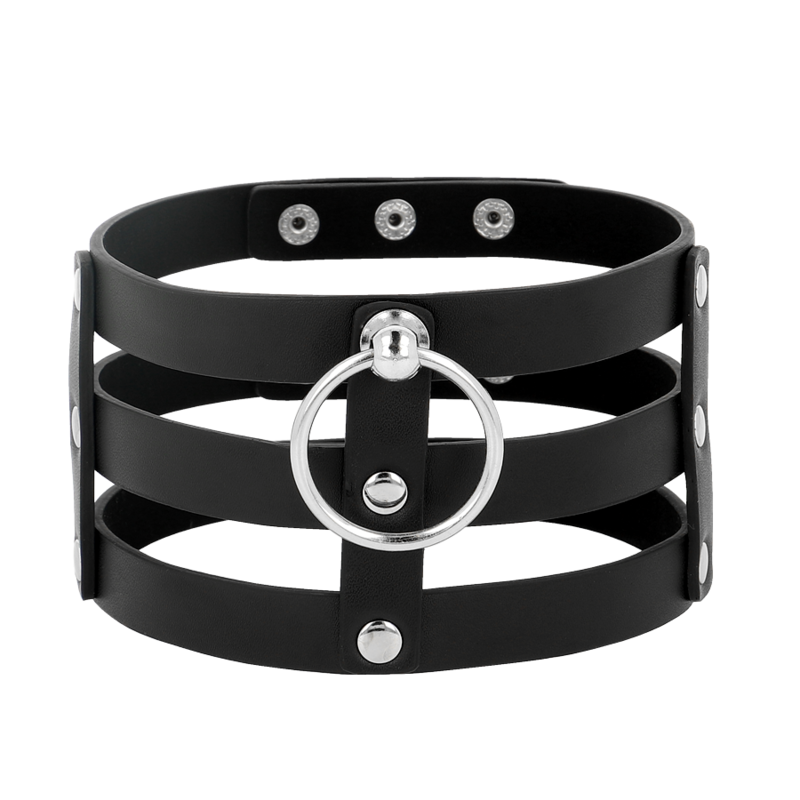 Coquette Chic Desire Fetish Vegan Leather Choker - 4