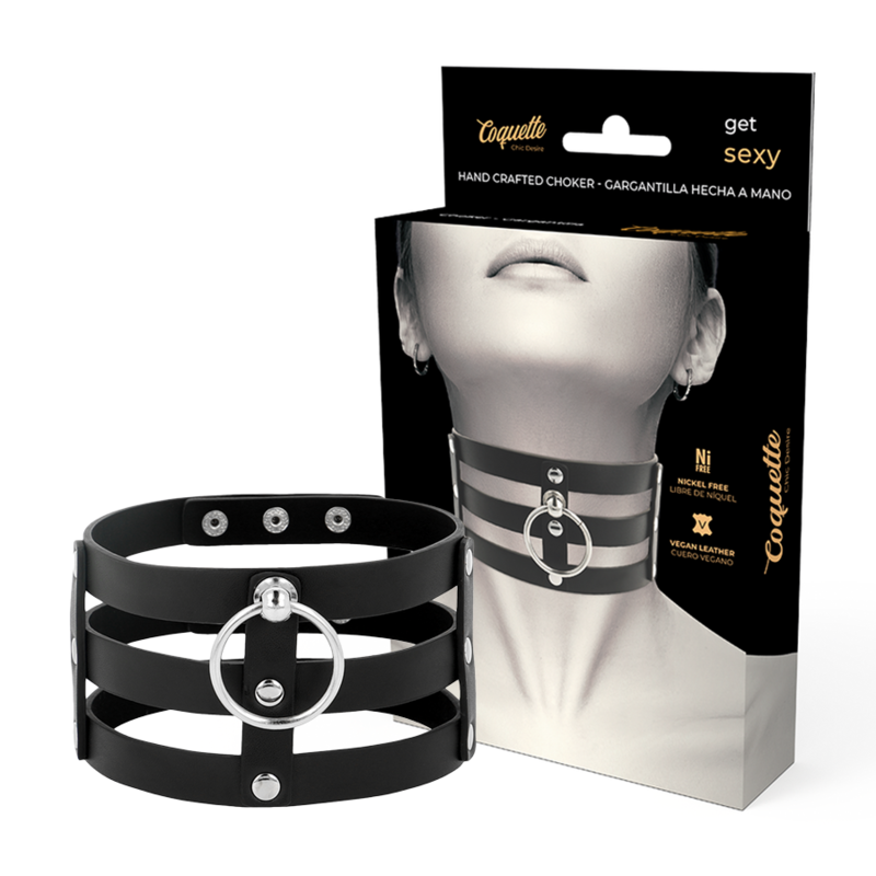 Coquette Chic Desire Fetish Vegan Leather Choker