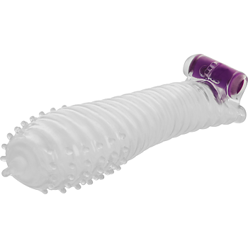 Ohmama Textured Penis Sheath With Vibrating Bullet