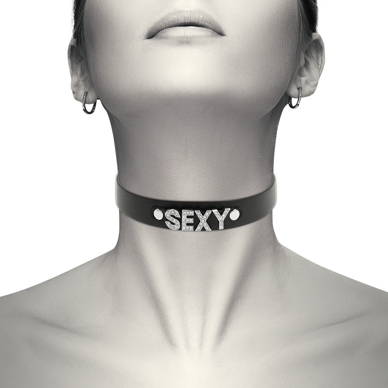 Coquette Chic Desire Sexy Vegan Leather Choker - 2