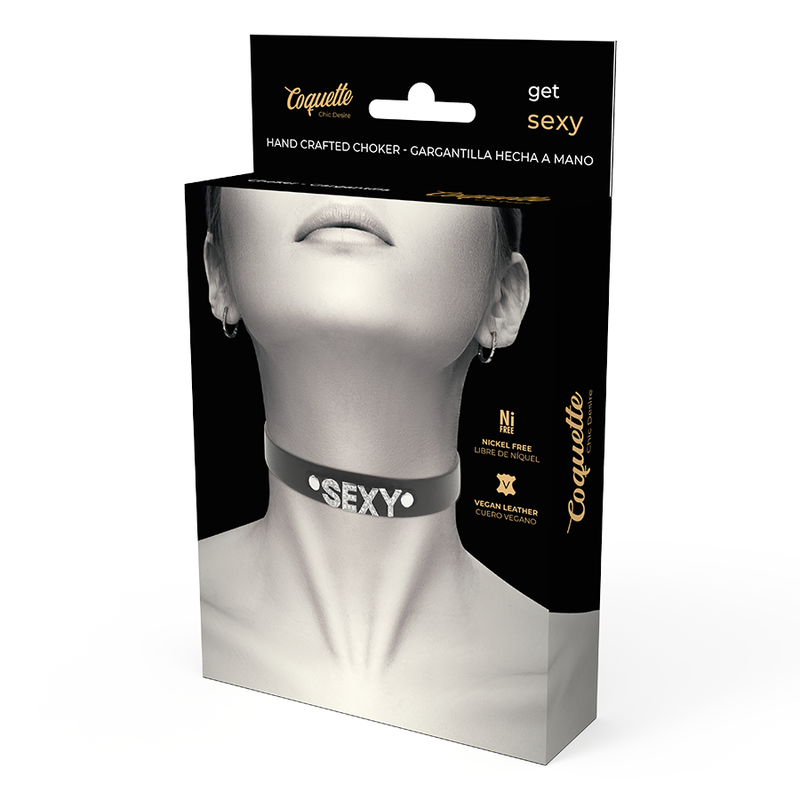 Coquette Chic Desire Sexy Vegan Leather Choker - 5