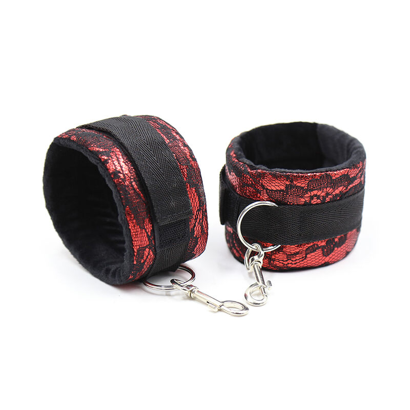 Ohmama Fetish Velvet Handcuffs With Nylon Tape