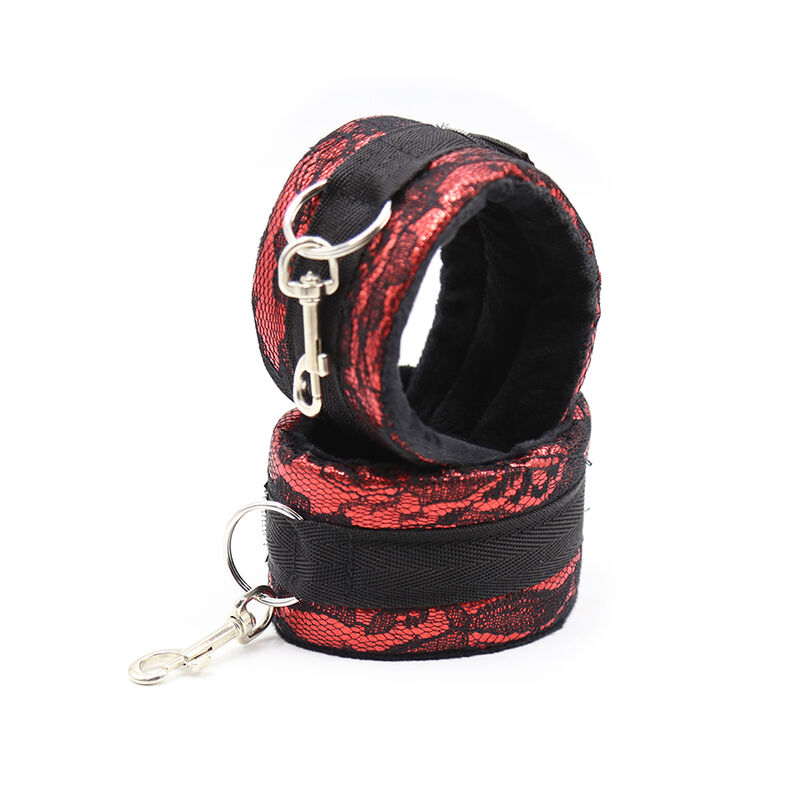 Ohmama Fetish Velvet Handcuffs With Nylon Tape - 5