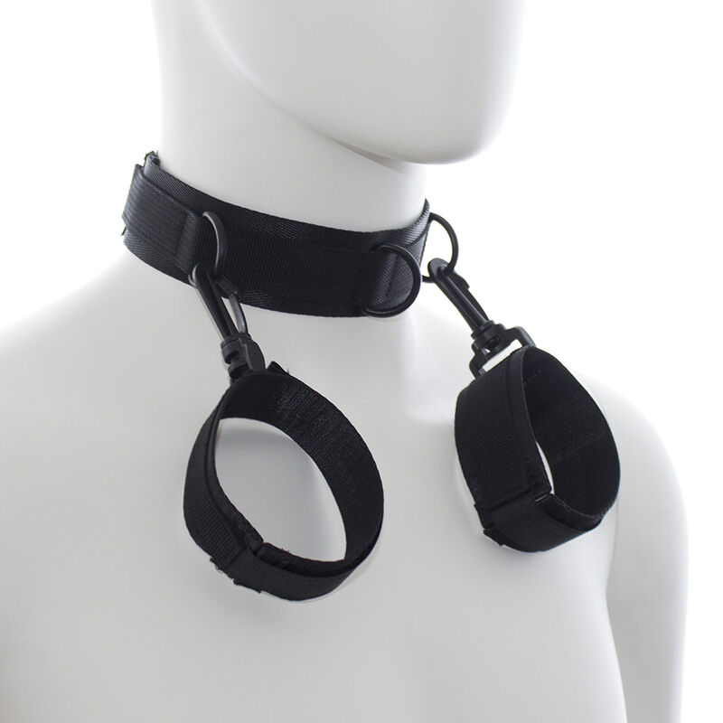 Ohmama Fetish Nylon Handcuffs And Collar - 2