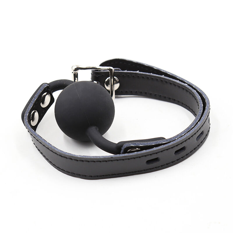 Ohmama Fetish Silicone Ball Gag With Leather Belt Padlock Included - 5
