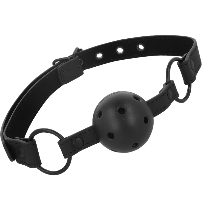 Intense Fetish Vegan Leather Ball Gag - 2