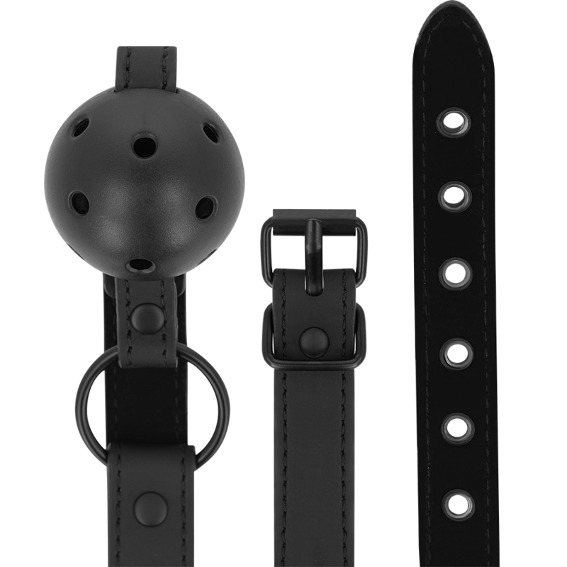 Intense Fetish Vegan Leather Ball Gag - 4