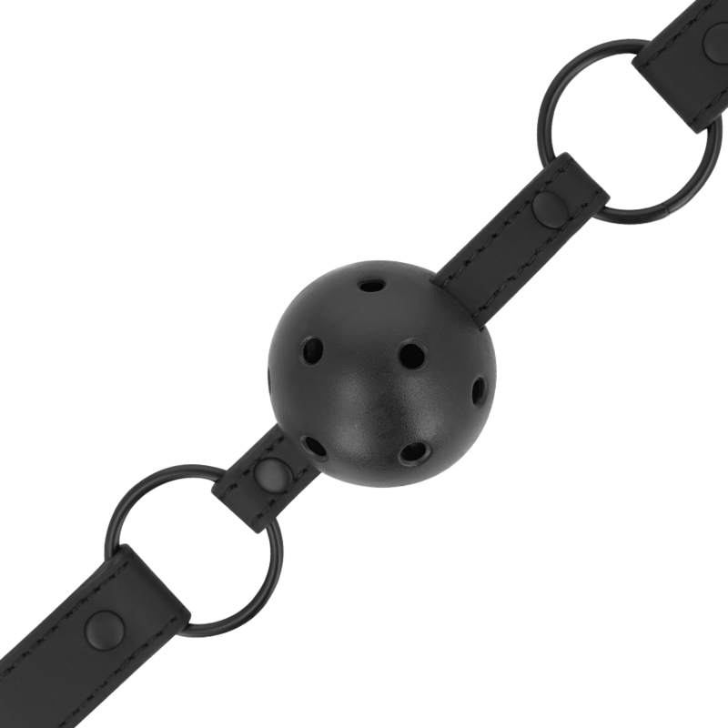 Intense Fetish Vegan Leather Ball Gag - 3
