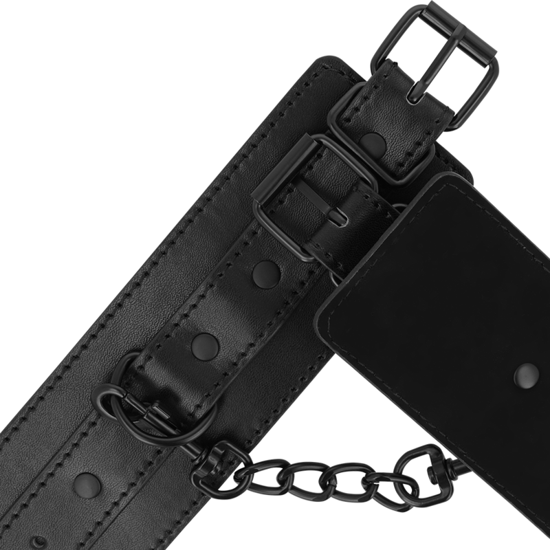 Intense Fetish Vegan Leather Handcuffs - 3