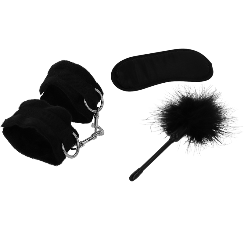 Intense Fetish Erotic Playset 2 With Handcuffs Blind Mask And Tickler - 2