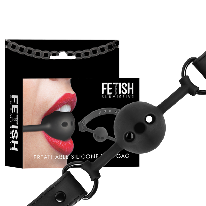 Fetish Submissive Bondage Breathable Silicone Ball Gag - 2