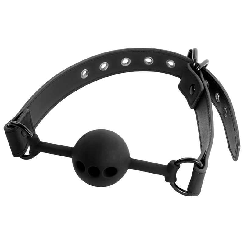 Fetish Submissive Bondage Breathable Silicone Ball Gag - 3
