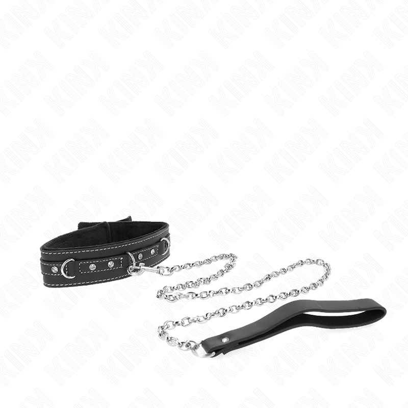 PVC Leather Necklace With Belt 105 Cm Rhinestone Rivet 41 5 X Cm - 3