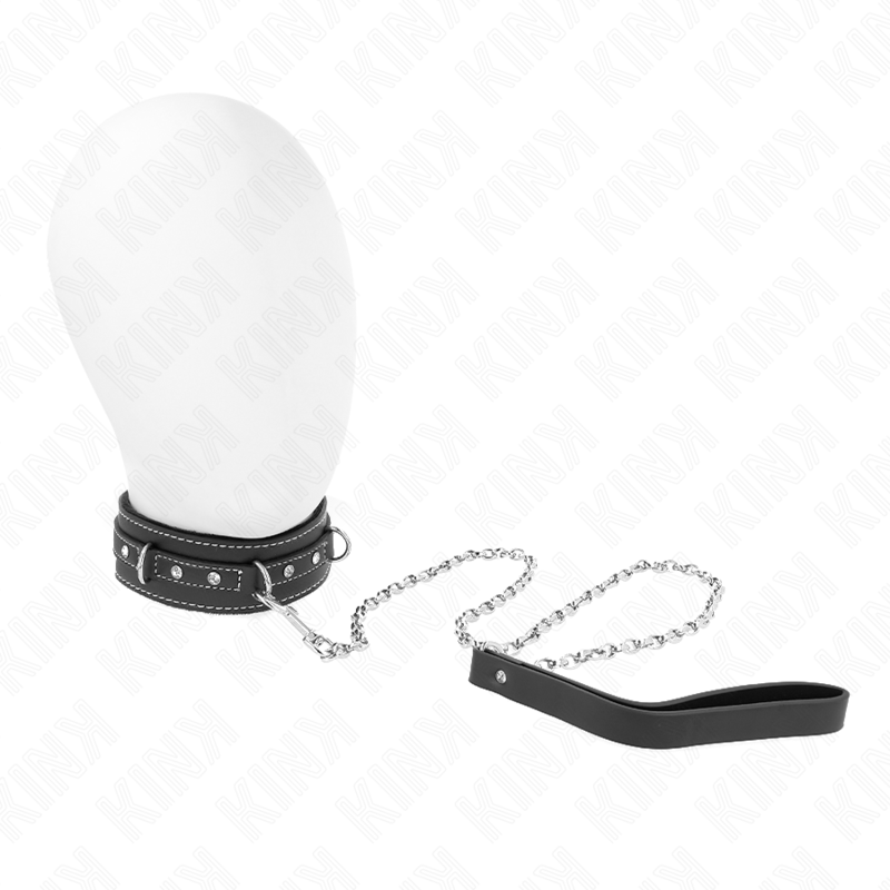 PVC Leather Necklace With Belt 105 Cm Rhinestone Rivet 41 5 X Cm