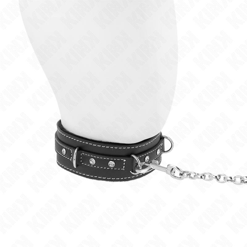 PVC Leather Necklace With Belt 105 Cm Rhinestone Rivet 41 5 X Cm - 4
